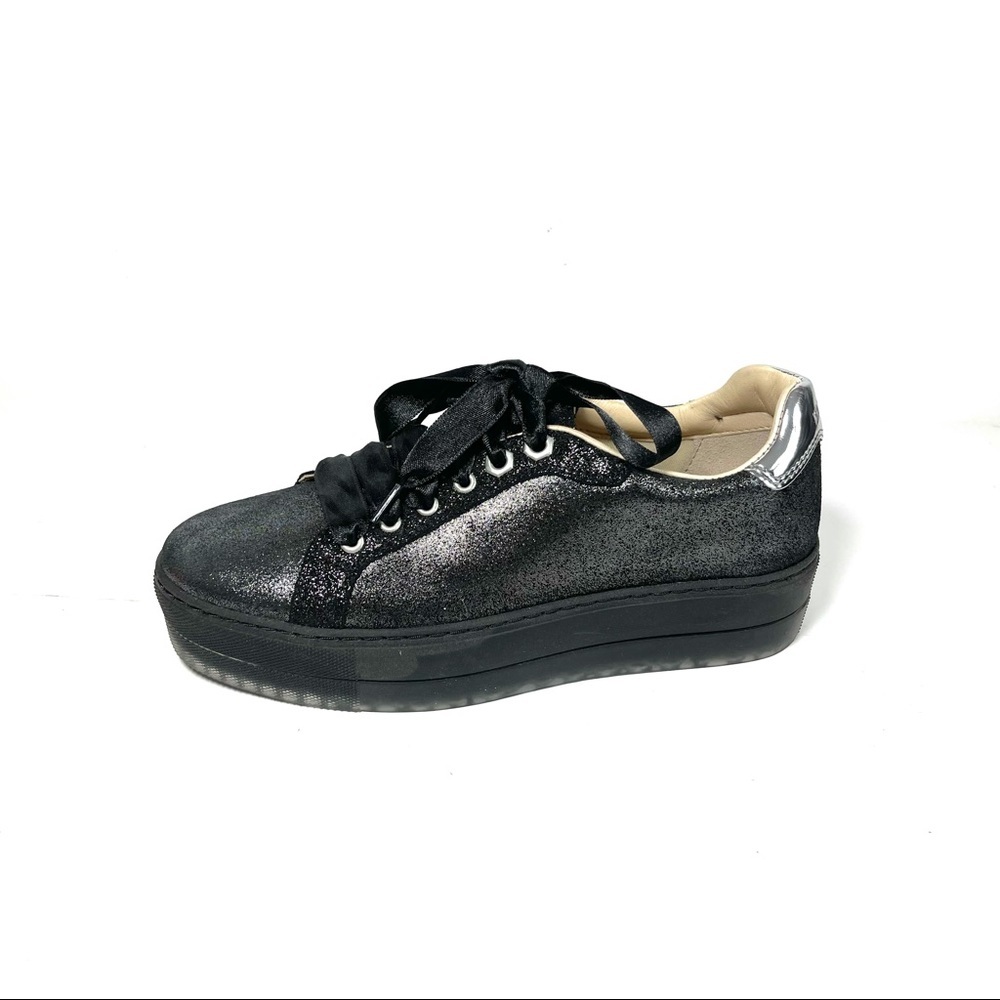 Diesel Women’s Platform‎ Sneakers Black Shimmer Size 36 US 6